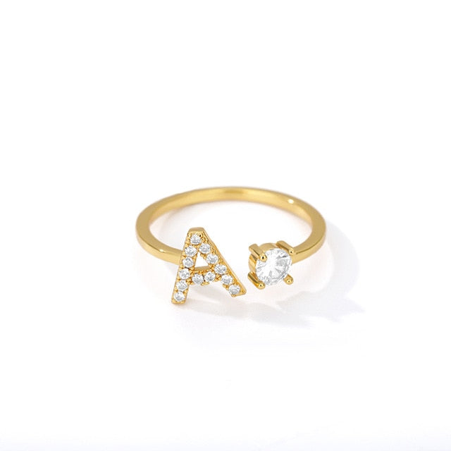 Diamond Initial Ring