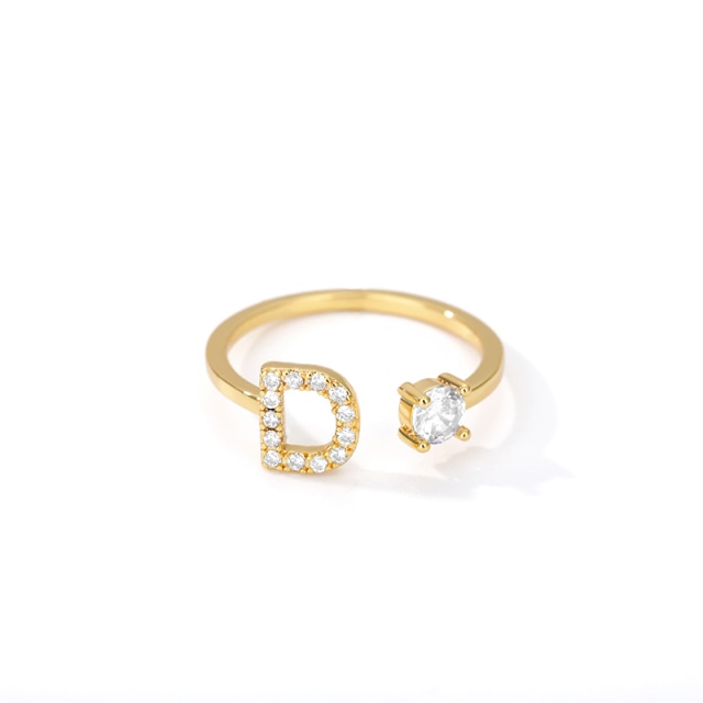 Diamond Initial Ring