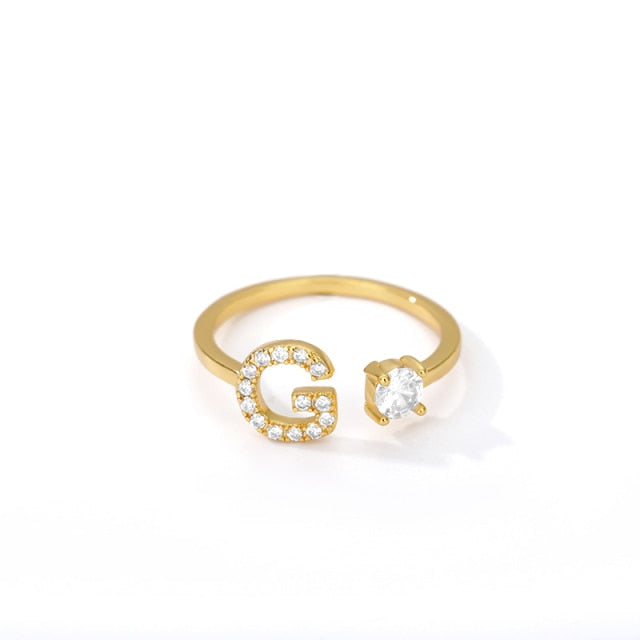 Diamond Initial Ring