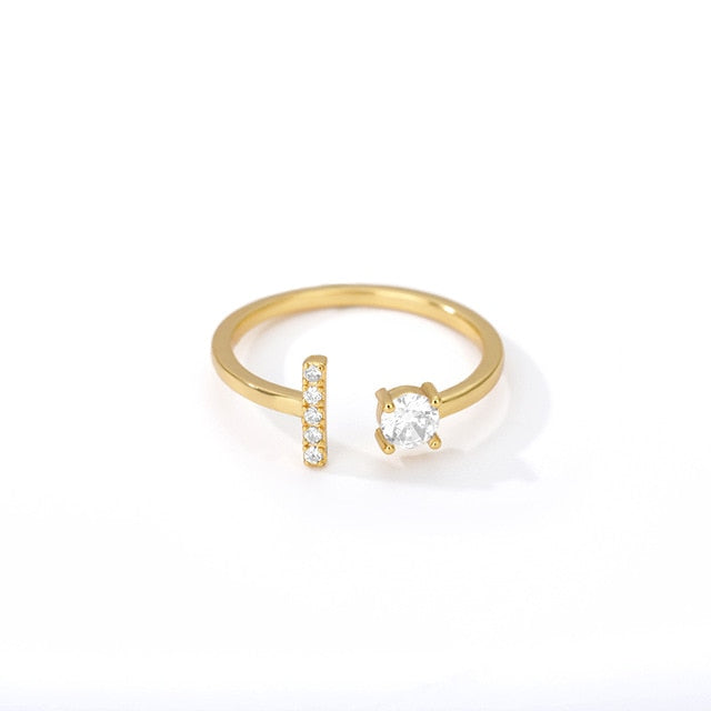 Diamond Initial Ring