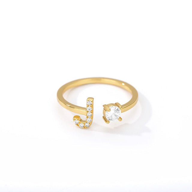 Diamond Initial Ring