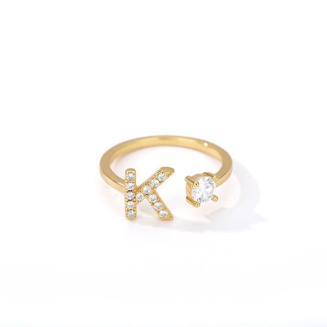 Diamond Initial Ring