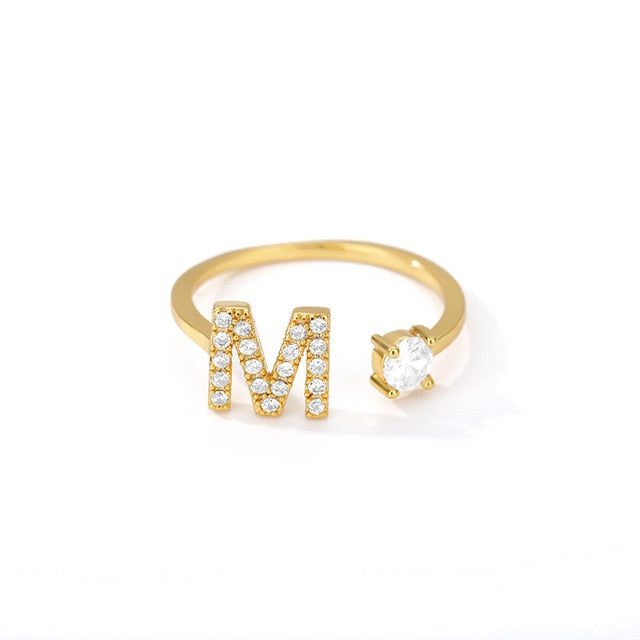 Diamond Initial Ring