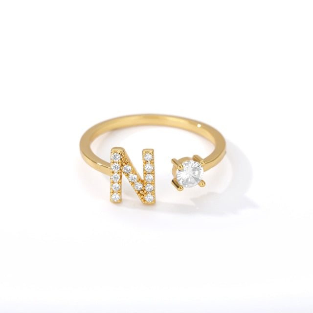 Diamond Initial Ring