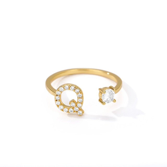 Diamond Initial Ring