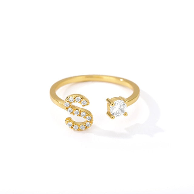 Diamond Initial Ring