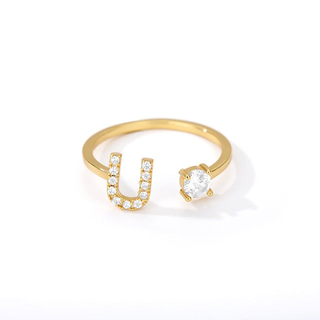 Diamond Initial Ring