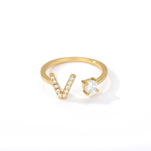 Diamond Initial Ring