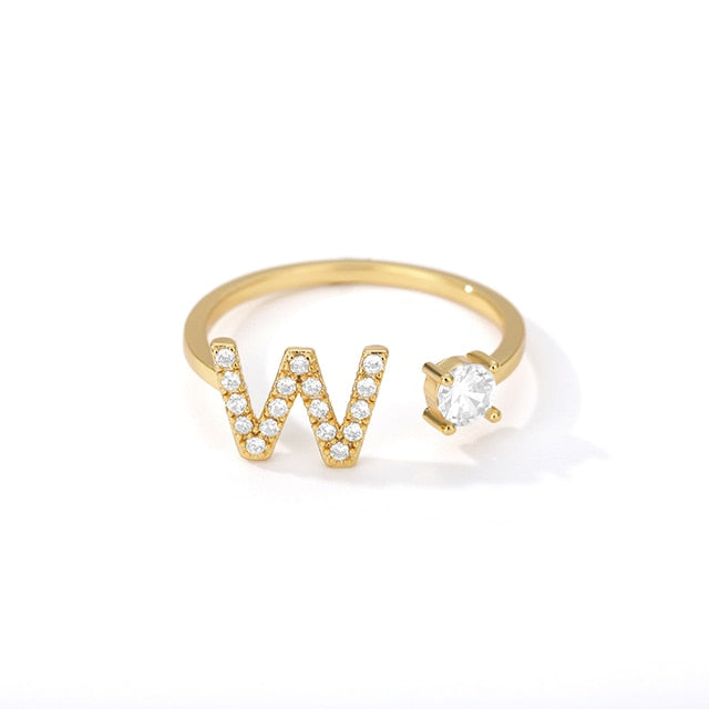 Diamond Initial Ring