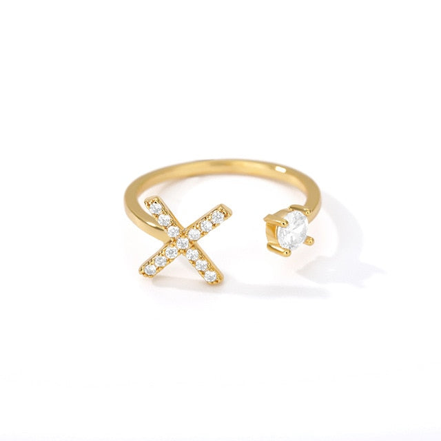 Diamond Initial Ring