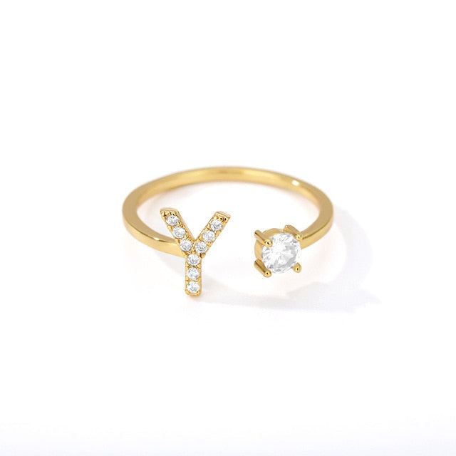 Diamond Initial Ring