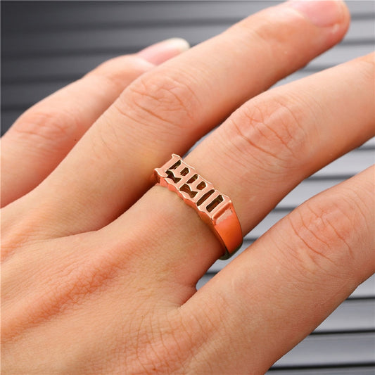 Stainless Steel Birth Year Rings