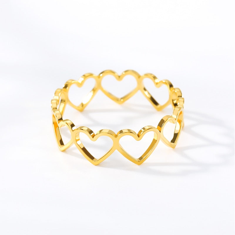 Hollow Heart Rings