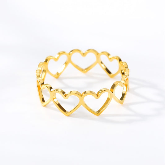 Hollow Heart Rings