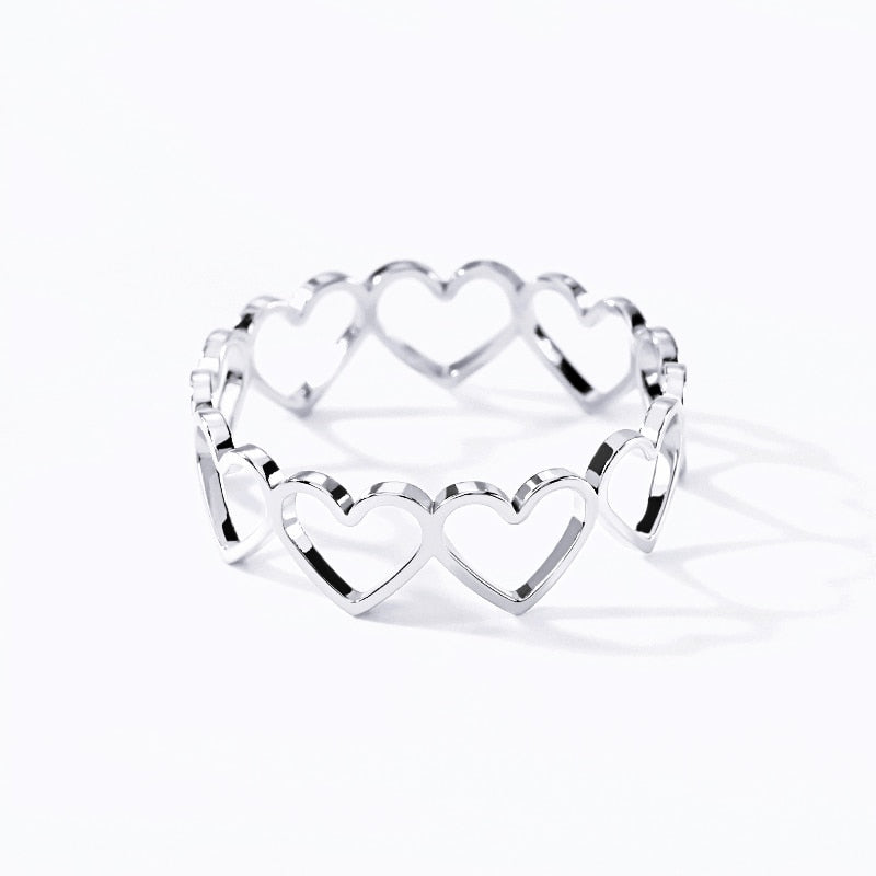 Hollow Heart Rings