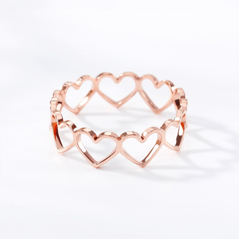 Hollow Heart Rings