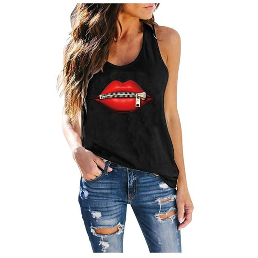 Zipper Lip Tank