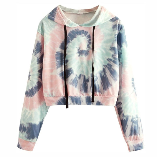 Tie-Dye Crop Hoodie