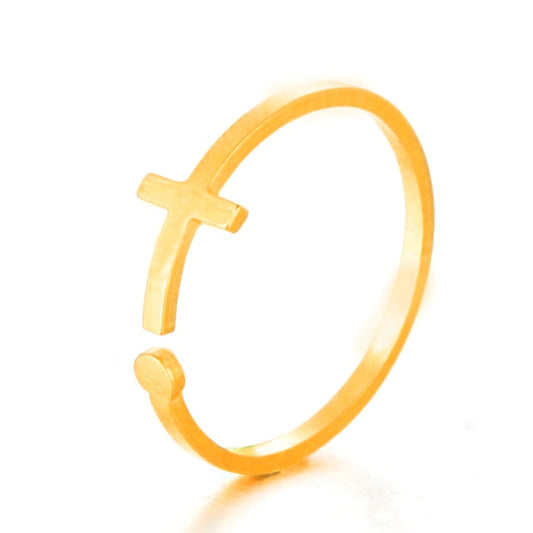 Gold Cross Ring