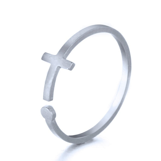 Silver Cross Ring